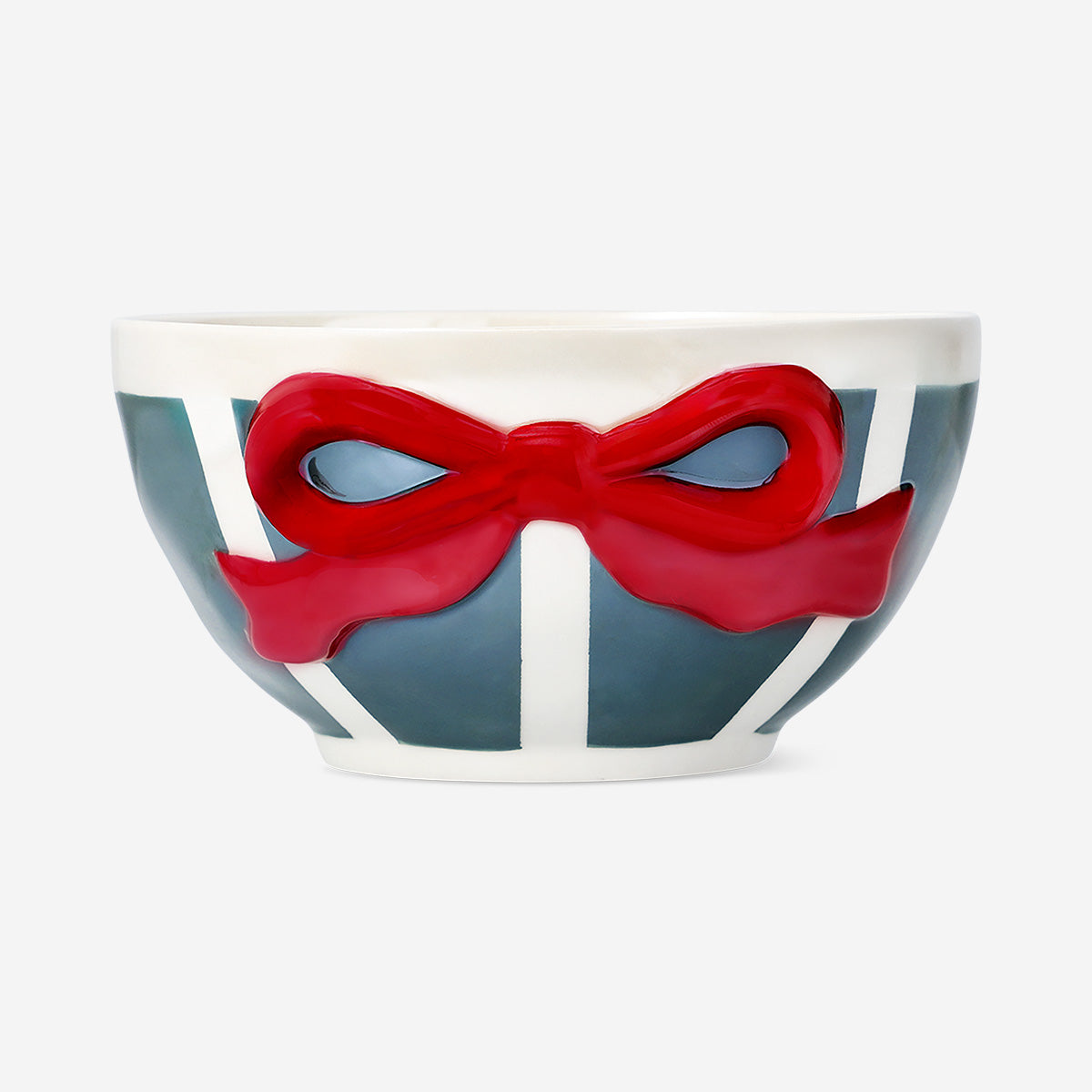 BOWL STRIPES AND EMBOSSED BOW RED AND GREEN