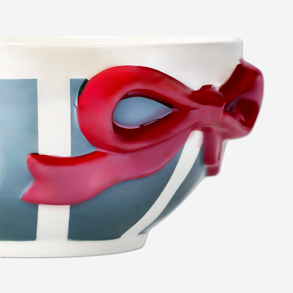 BOWL STRIPES AND EMBOSSED BOW RED AND GREEN