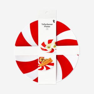 PLATE PLASTIC SMALL CANDY STRIPE 2PCS