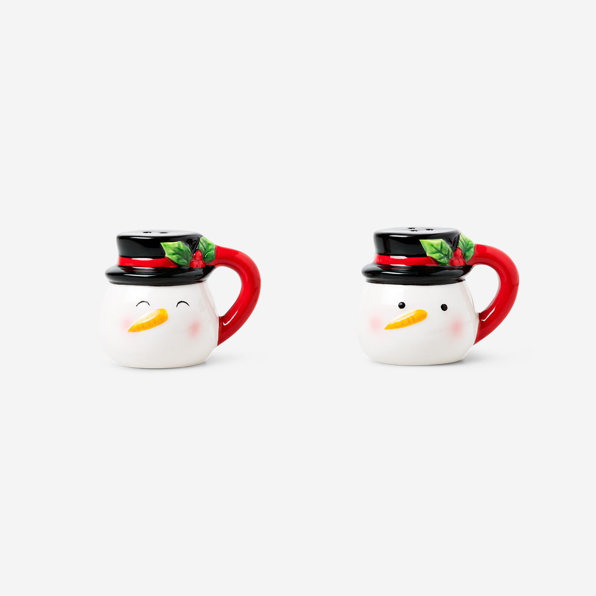 SALT AND PEPPER SNOWMAN WITH HANDLE
