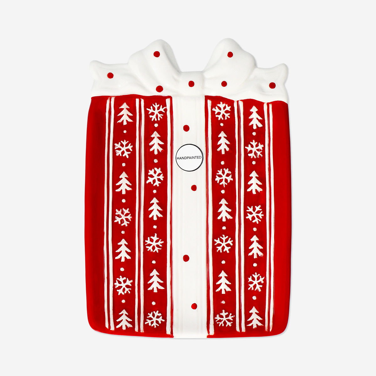 TRAY SERVING GIFT SHAPE AND BOW