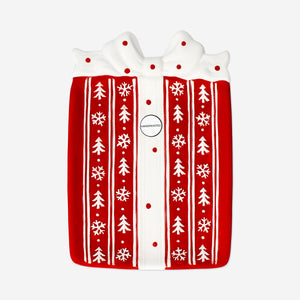 TRAY SERVING GIFT SHAPE AND BOW