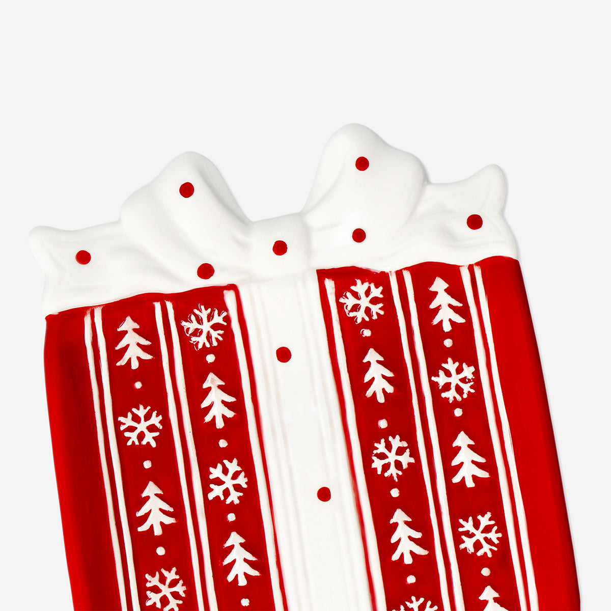 TRAY SERVING GIFT SHAPE AND BOW