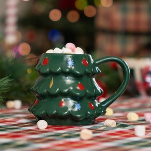 Yılbaşı Ağacı Şeklinde Kupa 300 ml