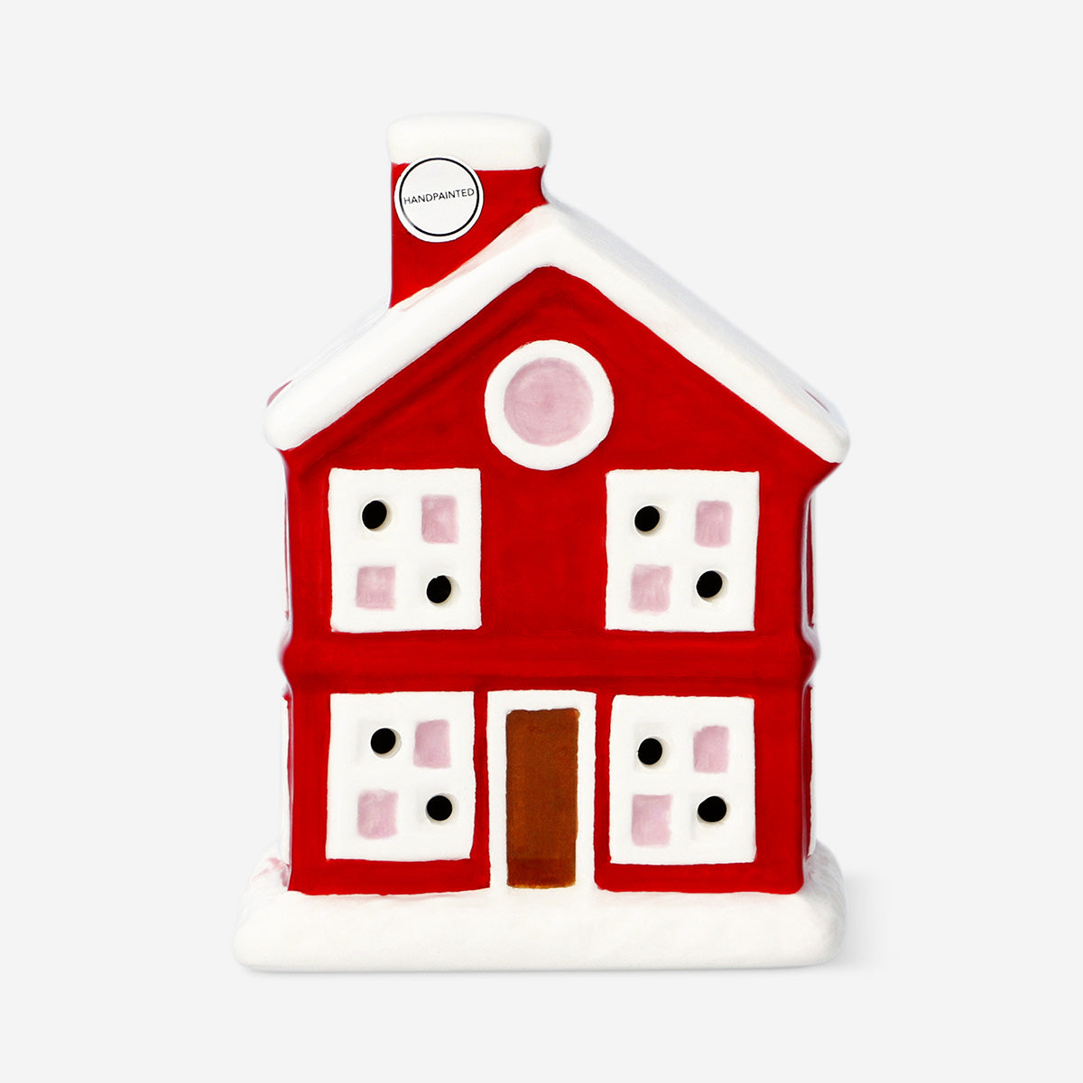 Seramik Kırmızı Kurabiye Ev LED Işık