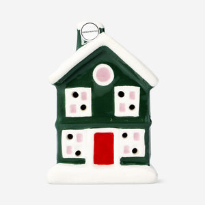 Seramik Yeşil Kurabiye Ev LED Işık