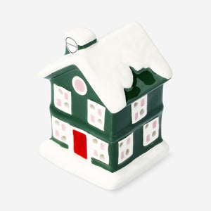 Seramik Yeşil Kurabiye Ev LED Işık