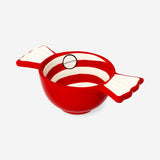 BOWL IN CANDY SHAPE RED AND WHITE SMALL