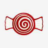 BOWL IN CANDY SHAPE RED AND WHITE SMALL