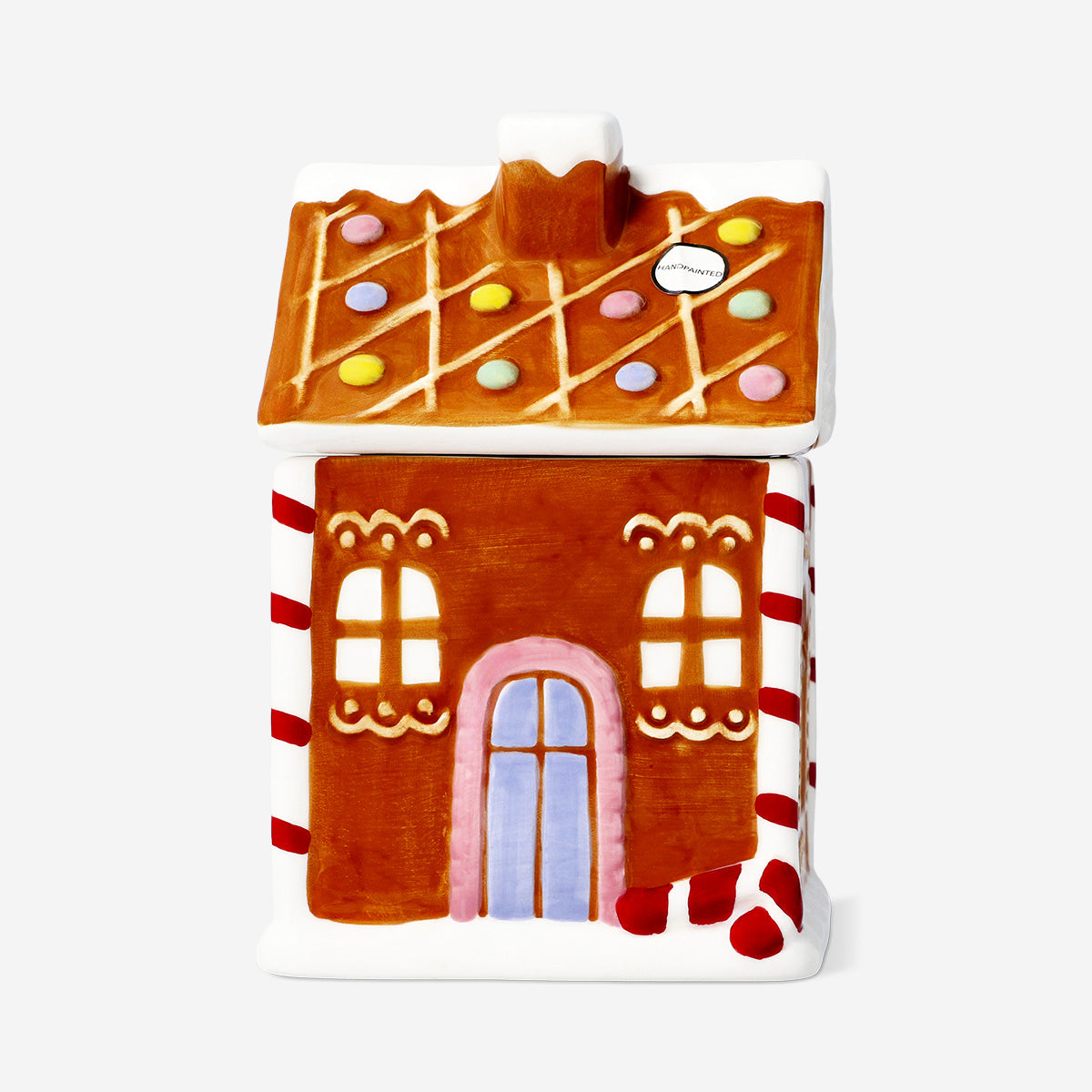 COOKIE JAR SHAPED AS GINGERBREAD HOUSE LARGE