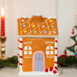COOKIE JAR SHAPED AS GINGERBREAD HOUSE LARGE