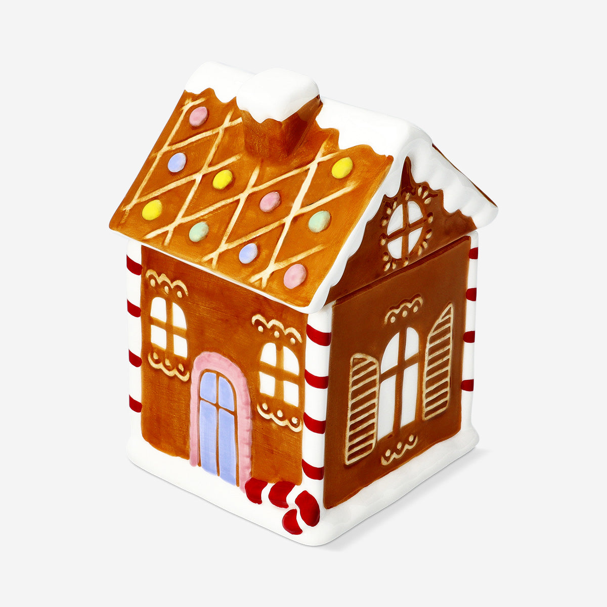 COOKIE JAR SHAPED AS GINGERBREAD HOUSE LARGE