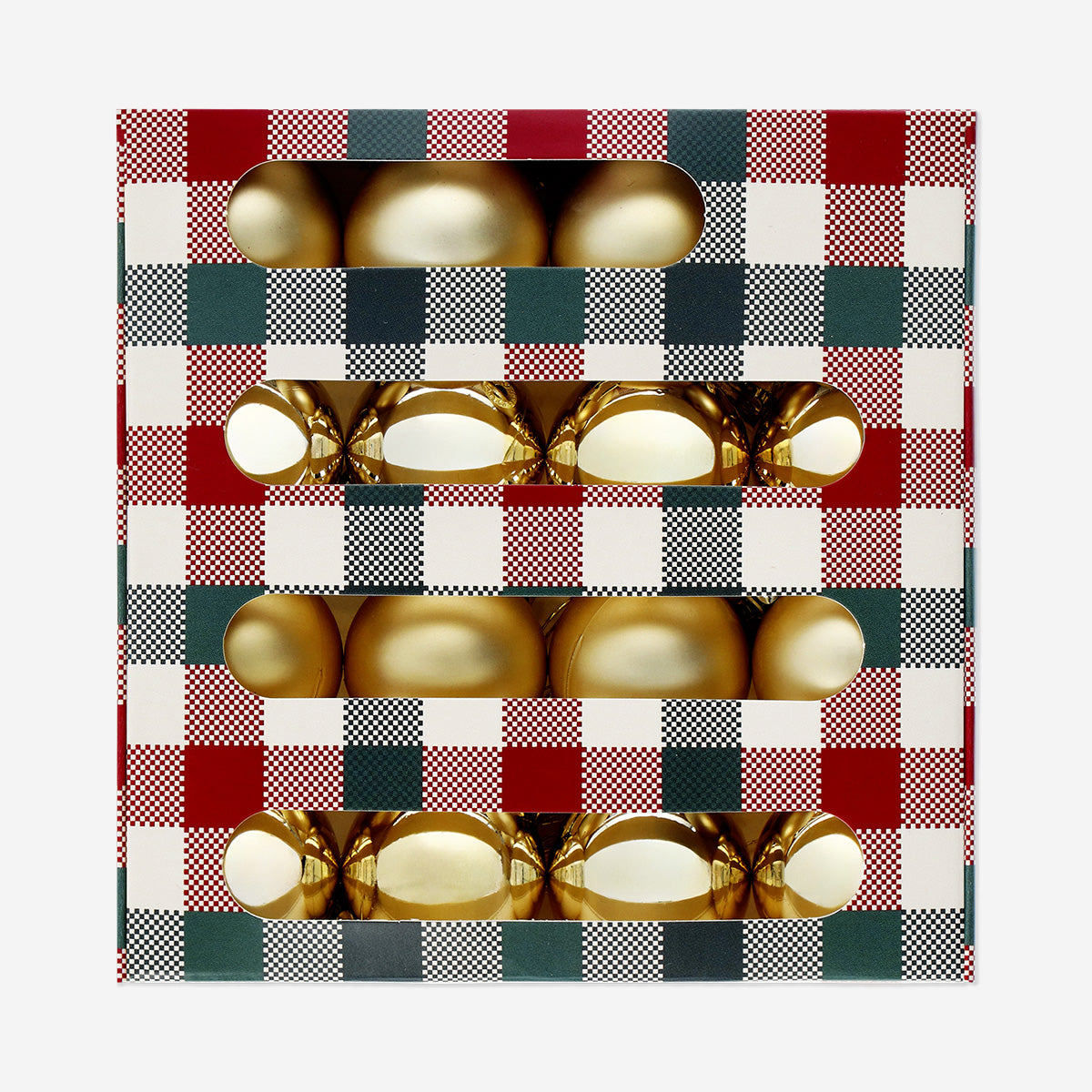 BAUBLES GOLD PLASTIC SMALL 16 PCS