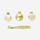 BAUBLES GOLD PLASTIC SMALL 16 PCS