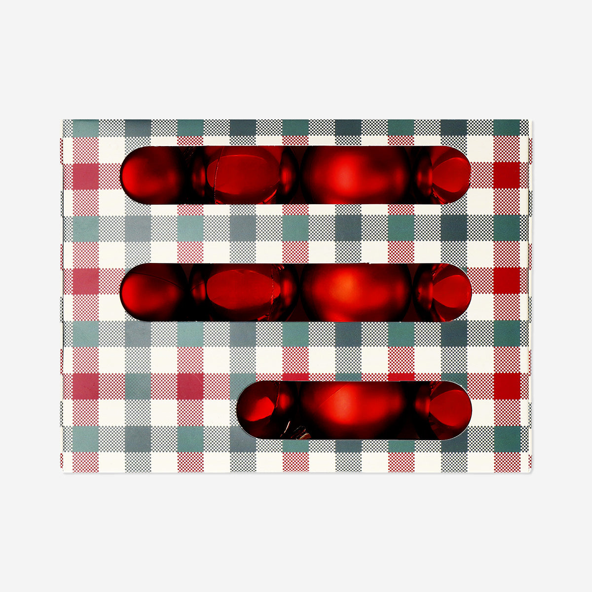 BAUBLES RED PLASTIC MEDIUM 12 PCS