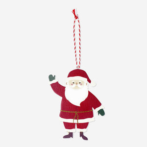 Ahşap Noel Baba Yılbaşı Ağacı Süsü