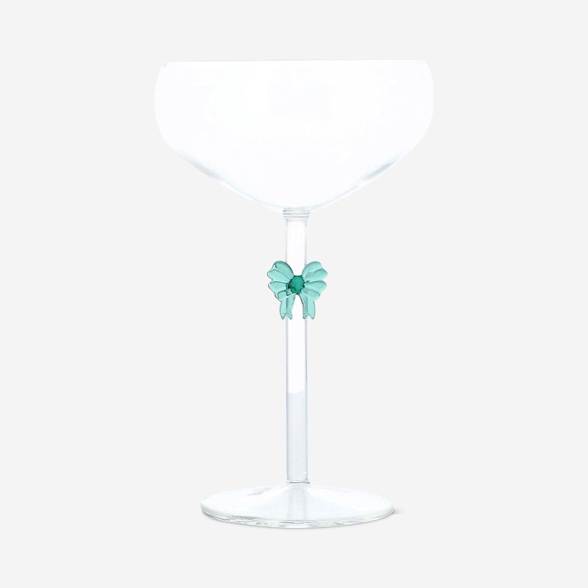 Yeşil Fiyonk Detaylı Cam Kadeh