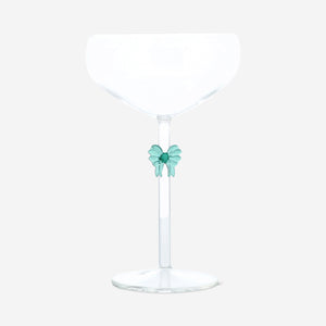 Yeşil Fiyonk Detaylı Cam Kadeh