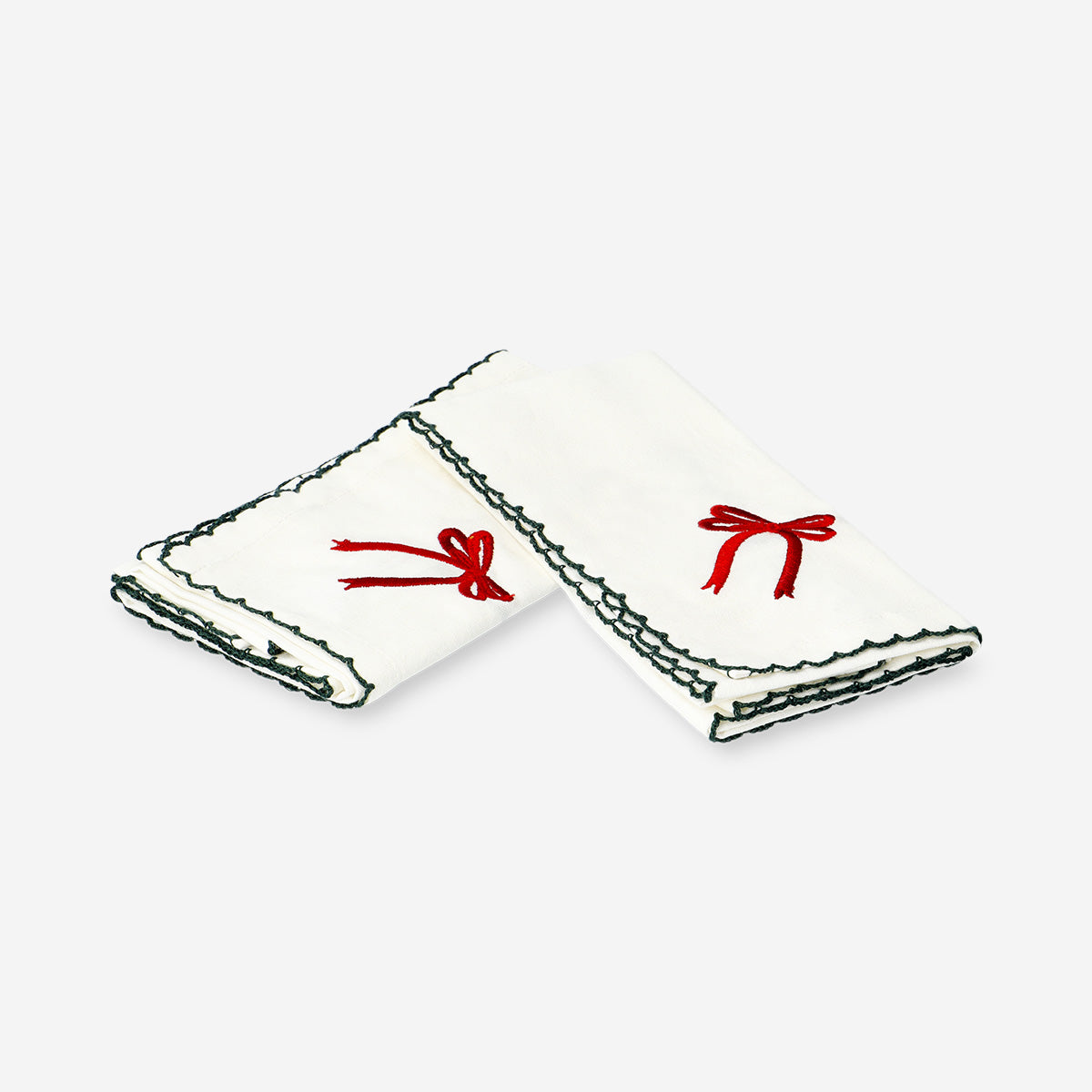 NAPKIN COTTON 2 PCS SET 40X40 CM W EMBROIDERY