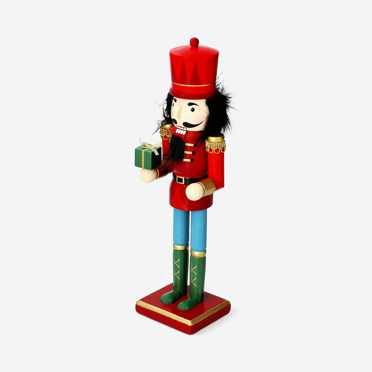 NUTCRACKER DECORATION 30CM GREEN & RED