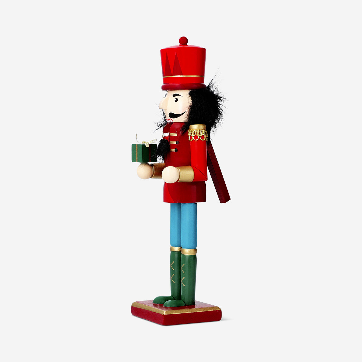 NUTCRACKER DECORATION 30CM GREEN & RED