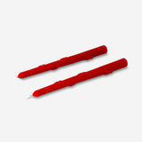 2'li Fiyonk Detaylı Bordo Mum