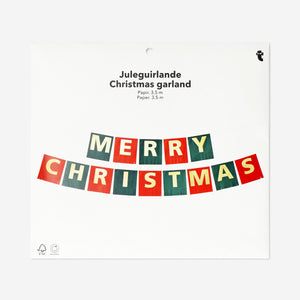 Merry Christmas Kağıt Duvar Süsü