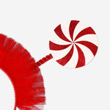 Kırmızı Beyaz Şeker Detaylı Taç