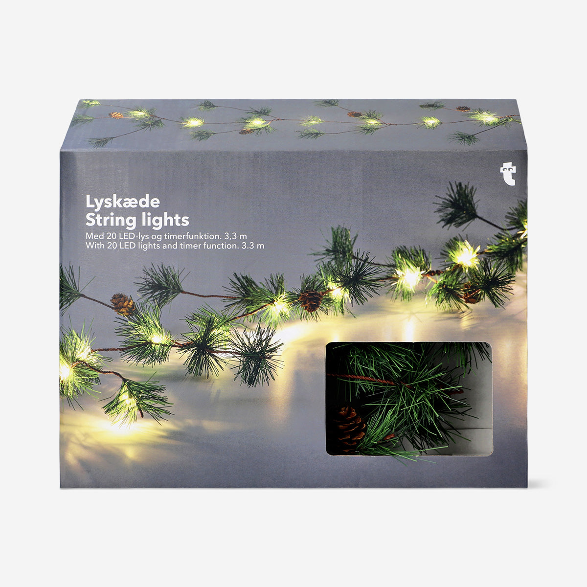 Çam ve Kozalak Detaylı LED Işık Zinciri