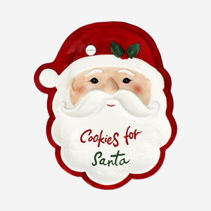 TRAY SERVING SANTA FACE SHAPE LARGE
