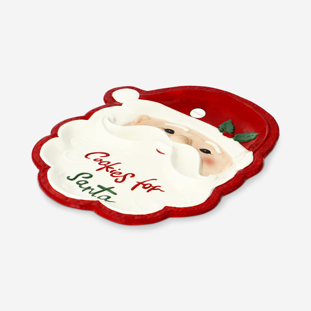 TRAY SERVING SANTA FACE SHAPE LARGE