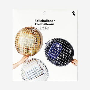 BALLOON FOIL DISCO BALL 3 PCS