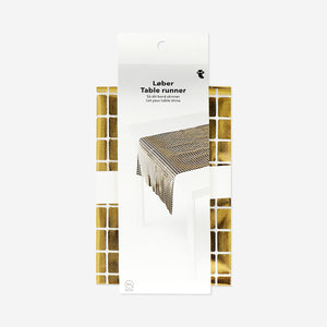 Altın Parlak Kumaş Runner