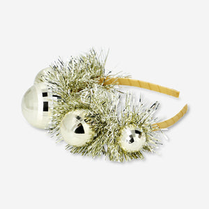 Gümüş Disko Topu Saç Bandı