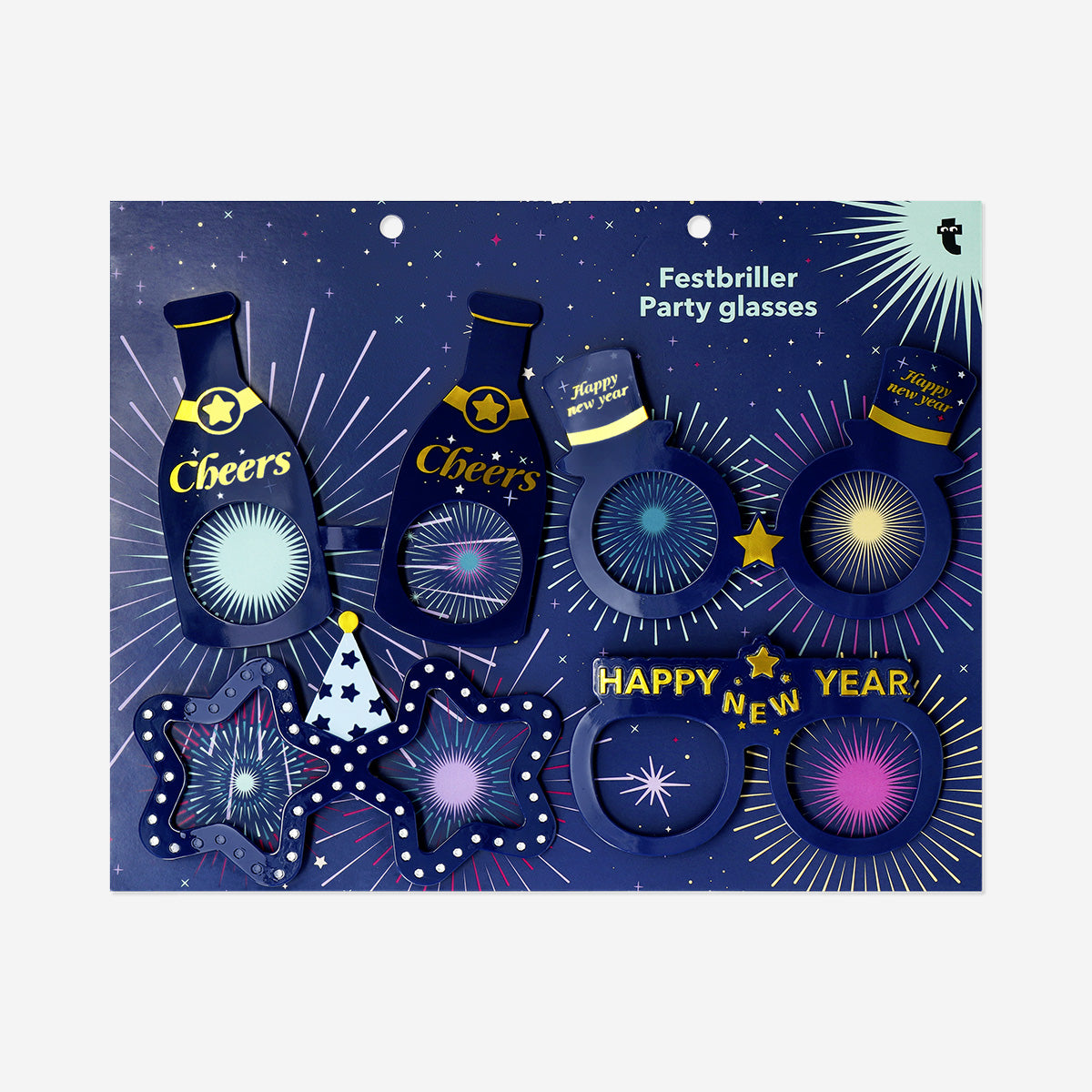 PARTY SET NEW YEARS GLASSES 4PCS