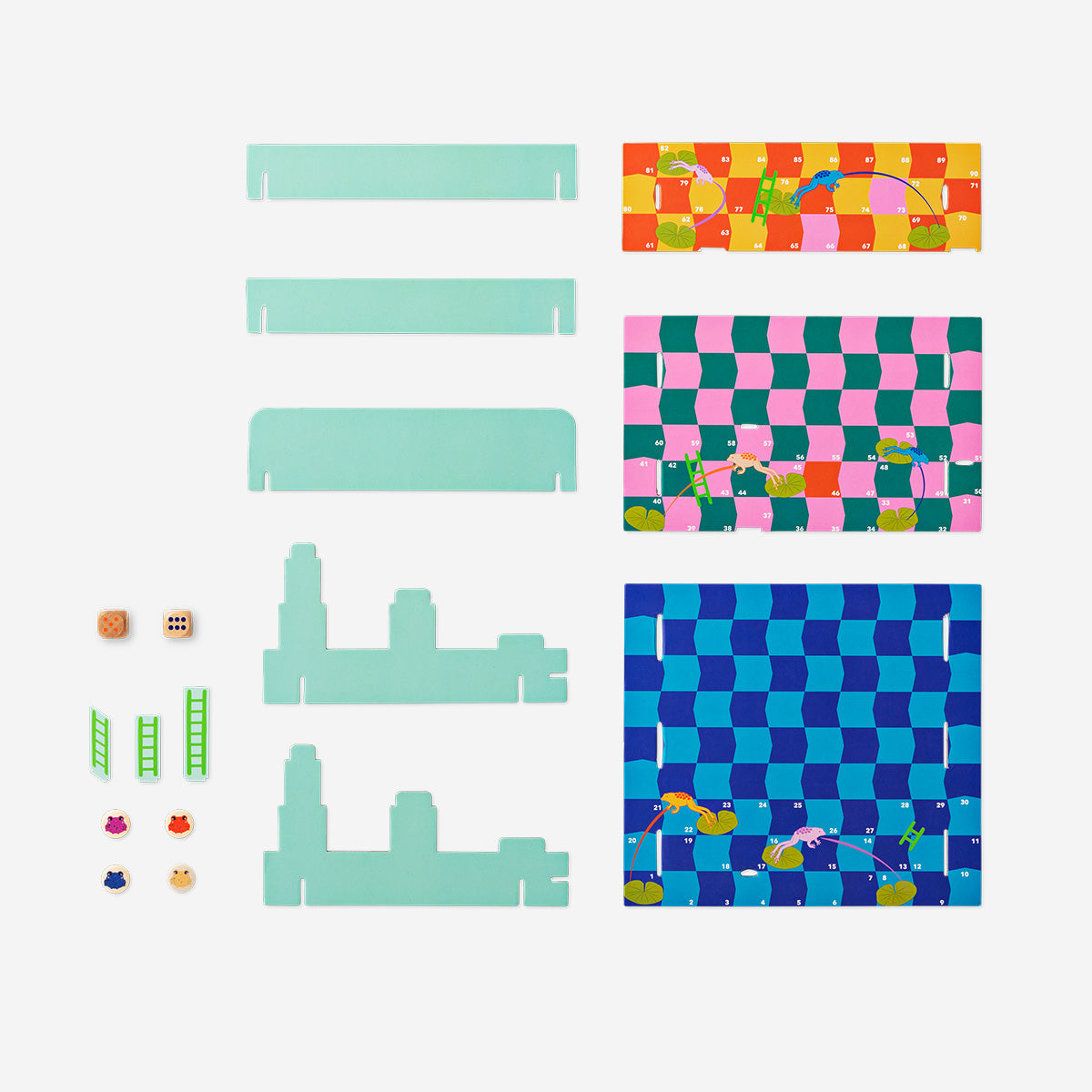 3D Kurbağalar ve Merdivenler Oyunu