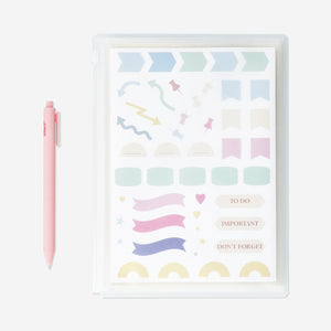 Gül Detaylı Fermuarlı A5 Defter