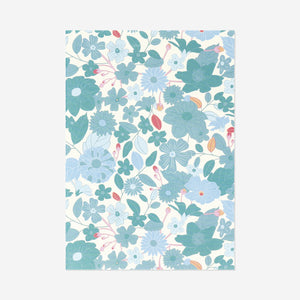 Mavi Çiçekli A6 Defter