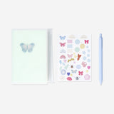 Kelebek Detaylı Fermuarlı A6 Defter