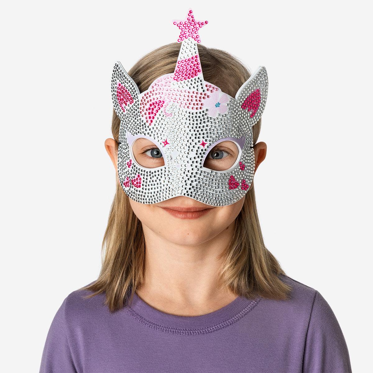 Kendin Yap Taşlı Unicorn Maske