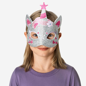 Kendin Yap Taşlı Unicorn Maske