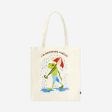 Tatilci Kurbağa Desenli Bez Çanta