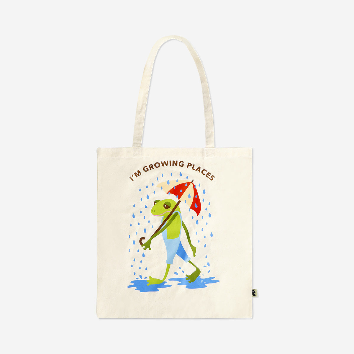 Tatilci Kurbağa Desenli Bez Çanta