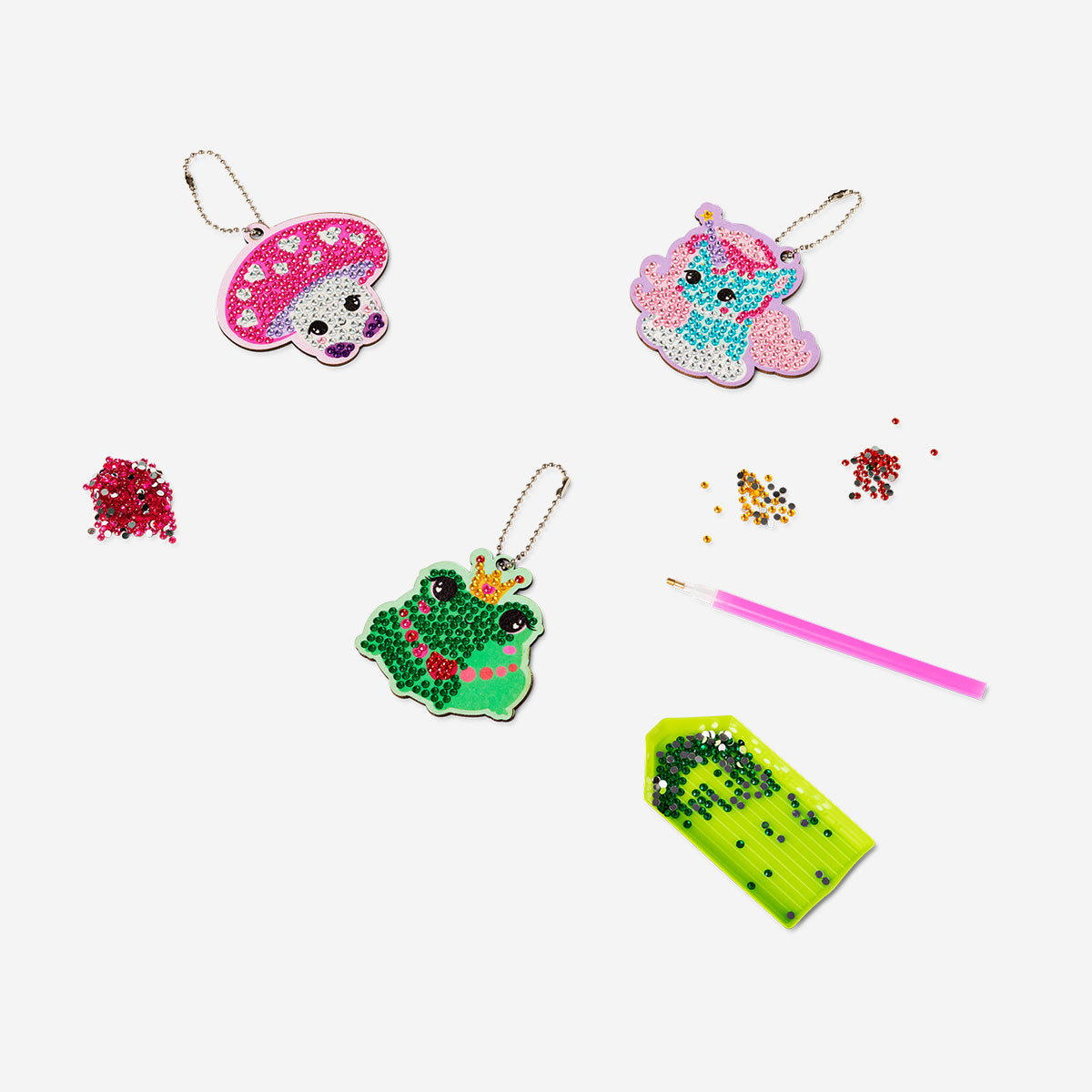 Kendin Yap 3'lü Elmas Anahtarlık