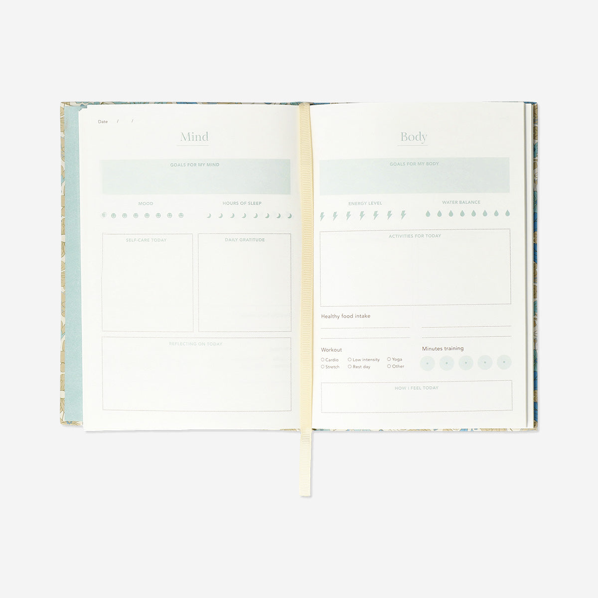 Yeşil Çiçekli İyi Hal Günlüğü A5