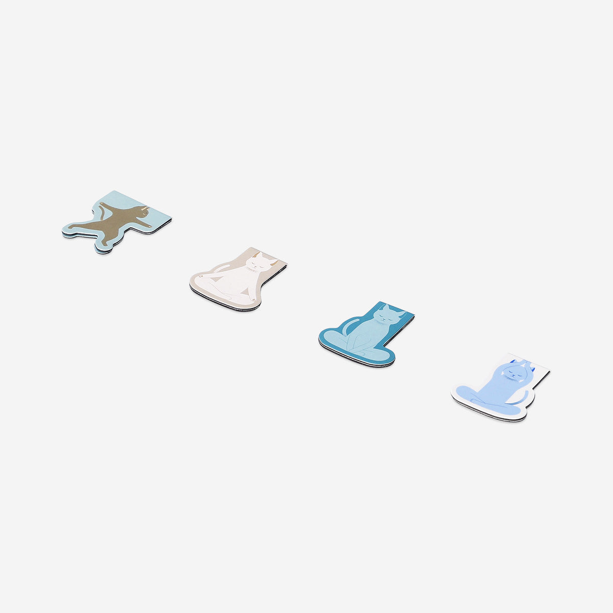 4'lü Yoga Kedileri Mıknatıslı Kitap Ayracı