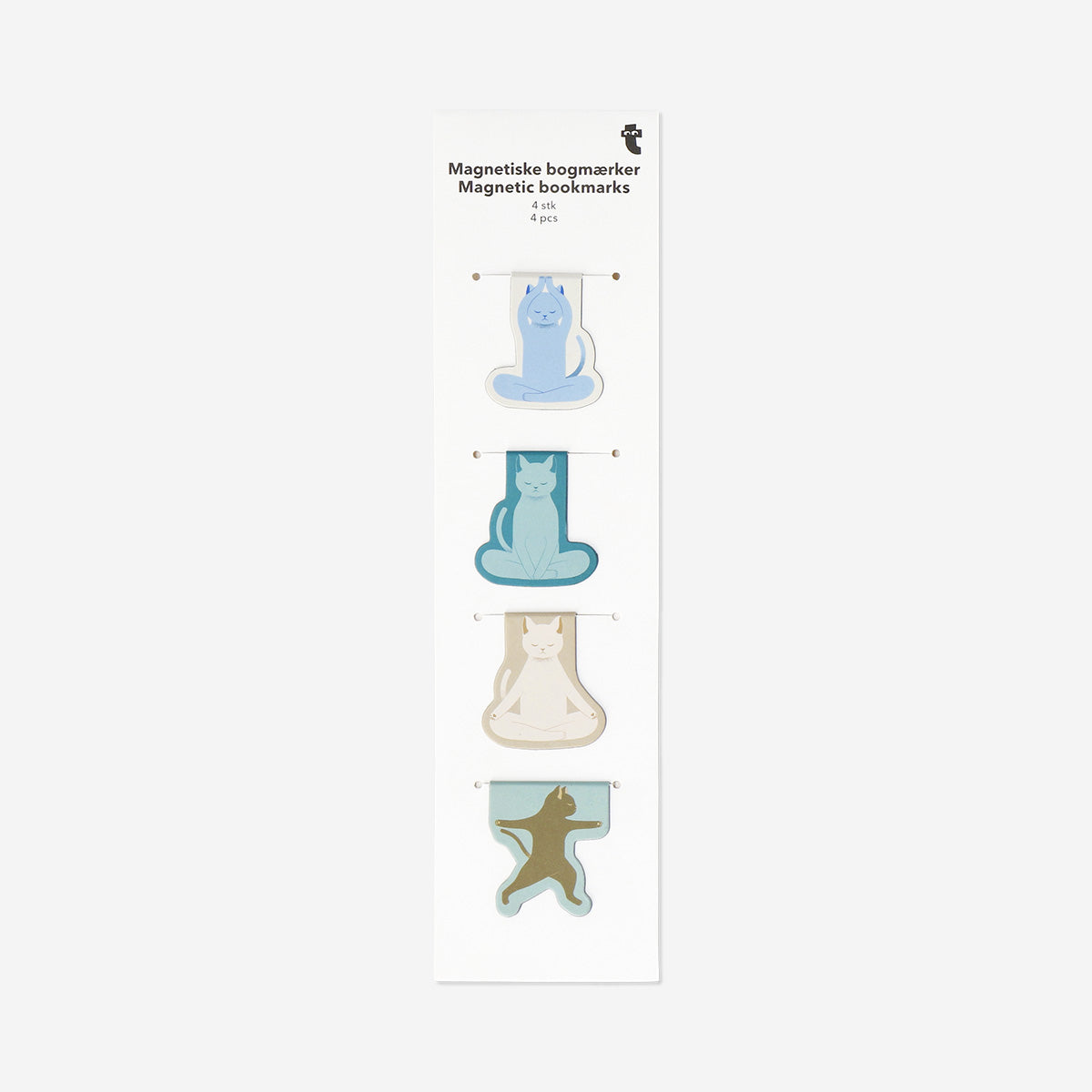 4'lü Yoga Kedileri Mıknatıslı Kitap Ayracı