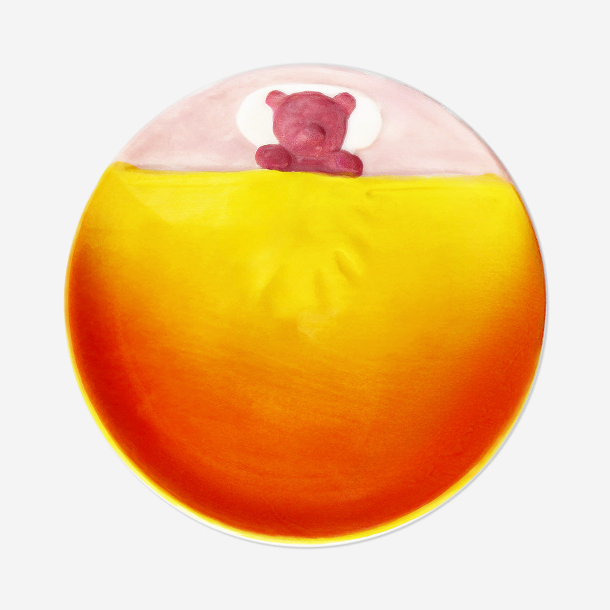 Turuncu Ayıcıklı Seramik Takı Tabağı