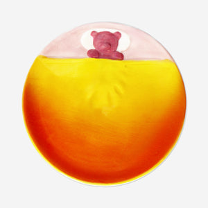 Turuncu Ayıcıklı Seramik Takı Tabağı