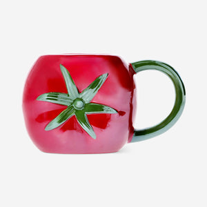 MUG WITH HANDLE SHAPED AS TOMATO